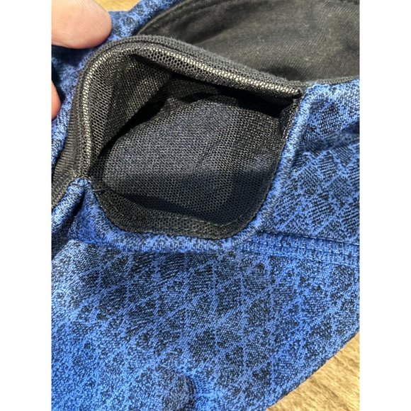 Prana Navy Blue Geometric Zipper Pocket Pull On Activewear Capri Pants Size XS - Picture 3 of 5